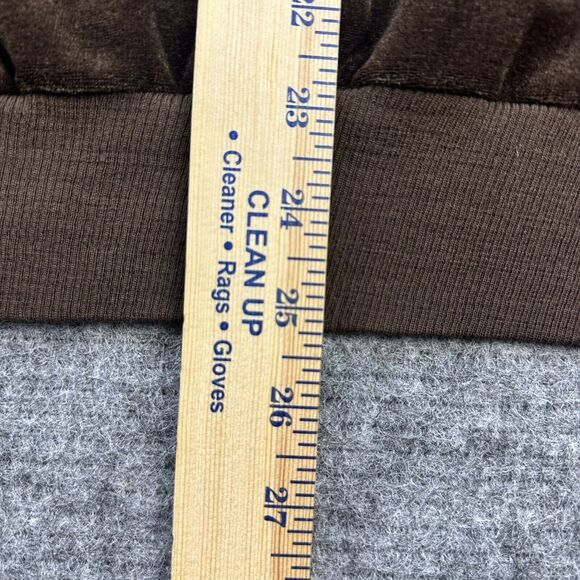 Vintage 70s Velour Shirt Men Large Brown Collared Stripe Velation by Harper - Picture 10 of 11